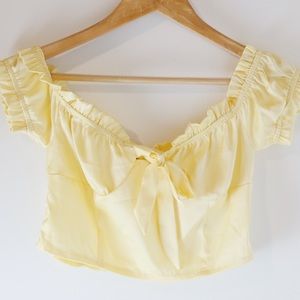 Nasty Gal yellow crop top
